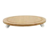 Support mobile pour pot de fleurs d'intérieur avec roulettes, plateaux en bois pour balcon, chariot roulant pour jardin