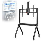 Support Mobile pour Tableau Blanc interactif, Support TV réglable en Hauteur avec roulettes verrouillables, idéal pour Les Bureaux et salles de Classe Modernes - Blanc