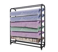 Support Mobile réglable pour Rouleaux de Textile avec roulettes - 20 Barres, idéal pour Les Rouleaux de Vinyle, Les Films adhésifs à Changement de Couleur Automatique et Les Films pour vitre