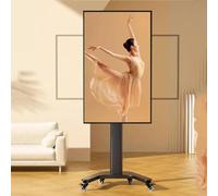Support Mobile Rotatif À 360° pour Écran Horizontal Et Vertical - Support TV Portable Au Sol pour Téléviseurs De 32 À 65 Pouces/32 À 65 Pouces, Support TV Mobil,32-70in TV