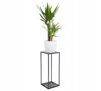 Support moderne en métal pour plantes - 60 cm - Noir