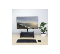 ACT Connectivity – Support moniteur avec tiroirs pour bureau jusqu'à 32 pouces – Noir G