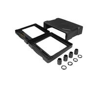 ACT AC8215 Support de moniteur extra large avec 2 tiroirs Hauteur réglable, Noir