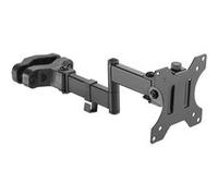Support Moniteur Maclean Tube/Poste 28-60mm, Double Bras Pliant, 17-32'', 8kg Max, MC-984