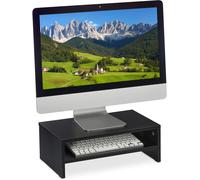 Support Moniteur, Rehausseur Écran Avec Tiroir, Hlp: 14 X 40 X 23,5 Cm, Bureau, Table De Travail
