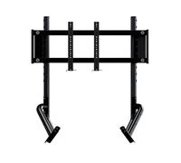 Support moniteur simple - R8 - Noir - Acier E355 Ø35 mm - 6 niveaux de réglage (hauteur/profondeur)