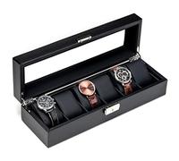 Support Montre Rangement Montre Boîte à Montres Montre Boîte De Rangement Montre Présentoir Cas En Cuir Fibre De Carbone Montre Boîtes Montre Organisateur Boite Montre Coffret à Montres ( Color : A )