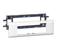 Support Mosaic 6 modules pour goulotte DLP monobloc avec couvercle 65mm blanc