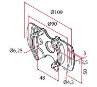 Support moteur Cherubini universel 45 mm volet roulant