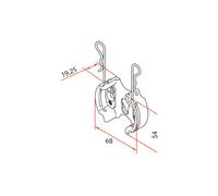 Support moteur FAAC TM2 45 à clip - A4506_0554S