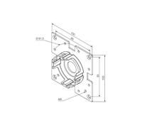 Support moteur Nice Era M Ø 45 mm - Compact à 45° bride carree