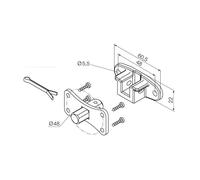 Support moteur Nice Era M Ø 45 mm - Etrier et pivot carre