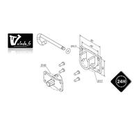 Support moteur Nice Era M Ø 45 mm - Etrier et pivot rond