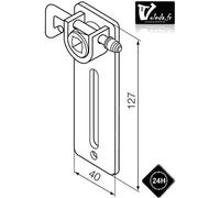 Support moteur Nice Era M Ø 45 mm - Etrier pour pivot