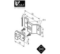 Support moteur Nice Era S Ø 35 mm - Etrier et pivot carre