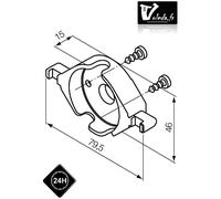 Support moteur Nice Era S Ø 35 mm - Plastique