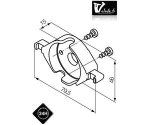 Support moteur Nice Era S Ø 35 mm - Plastique