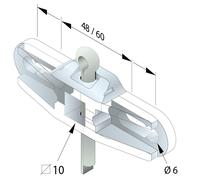 Support moteur Simu 9137029 carré de 10 - Motorisation 35 mm