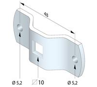 Support moteur Simu 9701240 carré de 10 - Motorisation 35 et 45 mm