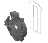 Support moteur Simu pour joue 125-165 mm - Motorisation 45 mm