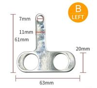 Support moto 16 mm en acier inoxydable pour une installation sécurisée de l'interrupteur à bouton étanche (B-gauche)