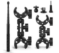 Support Moto pour Insta360 X5 X4, Kit de Montage sur Guidon de Vélo avec Perche Selfie Invisible 120cm et Double Pince Accessoire pour Insta 360 X5 X4 X3 ONE X2 GoPro Hero 13 12 DJI Osmo Pocket 3/4