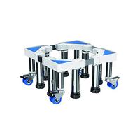 Support multifonction mobile pour lave-linge, sèche-linge, largeur réglable 4866 cm, longueur 4074 cm, chariot roulant robuste avec plateaux renforcés pour réfrigérateur et congélateur 4 roues + 4/8