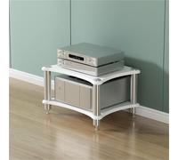 Support multimédia 1 à 4 Niveaux, Armoire stéréo en Bois, Tour de Support Audio, étagère d'angle for Home cinéma, Centre de Divertissement, Lecteur CD, amplificateur, Console de Jeu(D,2 Layer)