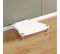 Support multimédia audio-visuel d'angle stéréo pour tourne-disque, étagères de jeu, console de rangement, étagère AV moderne pour home cinéma et systèmes de divertissement