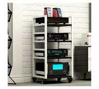 Support multimédia audio-visuel portable à 4 couches pour salon, salle de jeux et bureau, étagère audio-visuelle polyvalente (couleur 2)