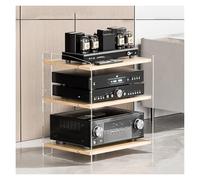 Support multimédia AV 3/4 Couches, Support de Rangement en Acrylique sur Pied, étagère de Rangement Audio Portable, for Salon/Salle de Jeux/Bureau(Style 1,40x52.2x60.6cm)