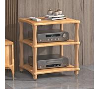 Support multimédia AV avec étagères de jeu et console de tourne-disques, étagère audiovisuelle, armoire stéréo pour placement d'angle