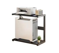 Support Multimédia AV, Étagère De Rangement sur Pied en Acier, Audio Portable, Adapté Au Salon/Studio/Bureau, Gain Place(Black,52x30x64cm)