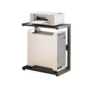 Support Multimédia AV, Étagère De Rangement sur Pied en Acier, Audio Portable, Adapté Au Salon/Studio/Bureau, Gain Place(Black,44x24x64cm)