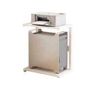 Support Multimédia AV, Étagère De Rangement sur Pied en Acier, Audio Portable, Adapté Au Salon/Studio/Bureau, Gain Place(White,44x24x54cm)