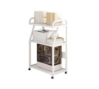 Support Multimédia AV, Étagère en Fer Portable, De Rangement Mobile 3/4 Couches, Adapté Au Salon/Studio/Bureau, Facile À Installer(Color 3,52x40x99cm)