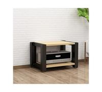 Support multimédia AV Étagères de rangement multimédia réglables Lecteur de disques CD Armoire de rack de composants stéréo Tour de rack audio moderne Compatible with studio à domicile(Natural,2 Tier)