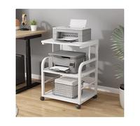 Support multimédia AV multifonction - Étagère vidéo portable, étagère d'imprimante et console de jeu - Grande armoire de blanchiment pour bureau, chambre à coucher et studio d'enregistrement