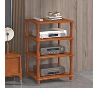 Support multimédia AV pour étagères audiovisuelles - Étagère d'angle élégante pour jeux et stéréo, solution de rangement multifonction pour tourne-disque et équipement audio