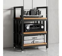 Support Multimédia AV,Tour de Support de Composants Audio,Hauteur Réglable | Étagère D'équipement Audiophile à 2/3/4 Niveaux, Armoire Stéréo for Lecteur de Disque Cd de Jeu Tv(D,3tier)