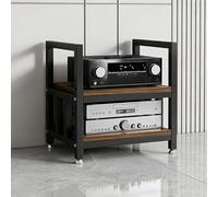 Support Multimédia AV,Tour de Support de Composants Audio,Hauteur Réglable | Étagère D'équipement Audiophile à 2/3/4 Niveaux, Armoire Stéréo for Lecteur de Disque Cd de Jeu Tv(C,2tier)