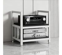 Support Multimédia AV,Tour de Support de Composants Audio,Hauteur Réglable | Étagère D'équipement Audiophile à 2/3/4 Niveaux, Armoire Stéréo for Lecteur de Disque Cd de Jeu Tv(E,2tier)