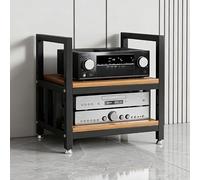 Support Multimédia AV,Tour de Support de Composants Audio,Hauteur Réglable | Étagère D'équipement Audiophile à 2/3/4 Niveaux, Armoire Stéréo for Lecteur de Disque Cd de Jeu Tv(D,2tier)