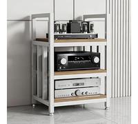 Support Multimédia AV,Tour de Support de Composants Audio,Hauteur Réglable | Étagère D'équipement Audiophile à 2/3/4 Niveaux, Armoire Stéréo for Lecteur de Disque Cd de Jeu Tv(F,3tier)