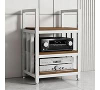 Support Multimédia AV,Tour de Support de Composants Audio,Hauteur Réglable | Étagère D'équipement Audiophile à 2/3/4 Niveaux, Armoire Stéréo for Lecteur de Disque Cd de Jeu Tv(G,3tier)