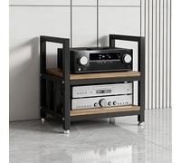Support Multimédia AV,Tour de Support de Composants Audio,Hauteur Réglable | Étagère D'équipement Audiophile à 2/3/4 Niveaux, Armoire Stéréo for Lecteur de Disque Cd de Jeu Tv(B,2tier)