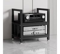 Support Multimédia AV,Tour de Support de Composants Audio,Hauteur Réglable | Étagère D'équipement Audiophile à 2/3/4 Niveaux, Armoire Stéréo for Lecteur de Disque Cd de Jeu Tv(A,2tier)