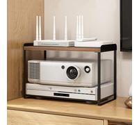 Support multimédia de bureau compact pour appareils audio HiFi et divertissement, armoire AV moderne pour une installation élégante de TV et de tourne-disque