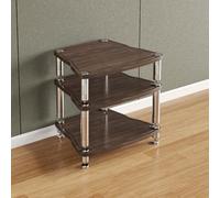 Support multimédia multi-niveaux avec design d'angle pour rangement de matériel home cinéma et audio-visuel