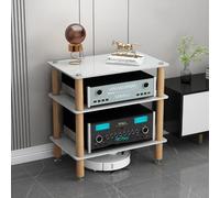 Support multimédia robuste pour équipement audio et vidéo, armoire robuste avec étagère d'angle, idéal pour la maison, le bureau, la configuration stéréo DJ